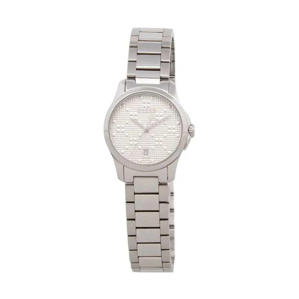 Gucci Stainless Steel Diamante G Timeless Watch